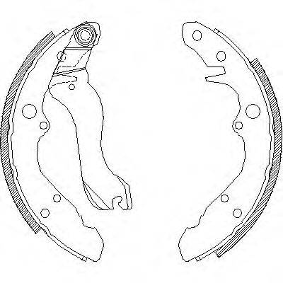 WOKING Z460700 Комплект гальмівних колодок