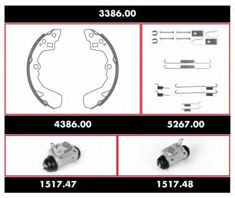 WOKING 338600 Комплект гальм, барабанний гальмівний механізм