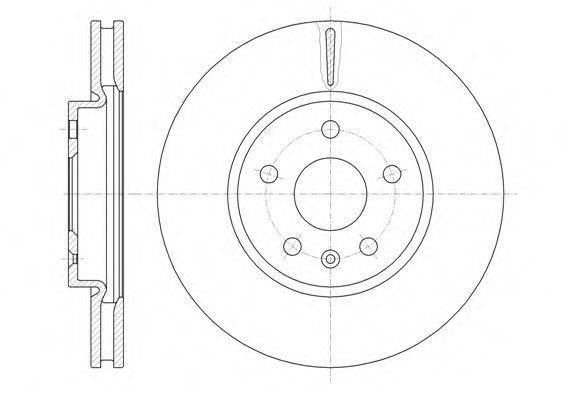 WOKING D6128610 гальмівний диск