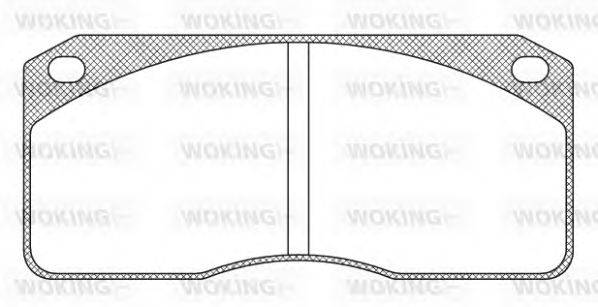 WOKING JSA378300 Комплект гальмівних колодок, дискове гальмо