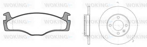 WOKING 8071301 Комплект гальм, дисковий гальмівний механізм