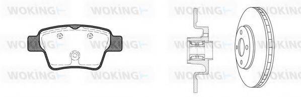 WOKING 81038321 Комплект гальм, дисковий гальмівний механізм