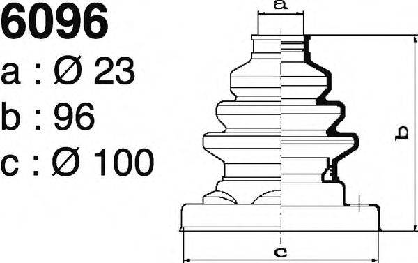 DEPA 6096 Комплект пильника, приводний вал