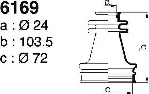 DEPA 6169 Комплект пильника, приводний вал