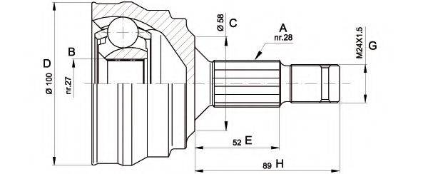 OPEN PARTS CVJ546210 Шарнірний комплект, приводний вал