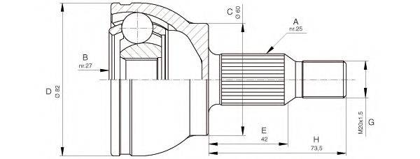 OPEN PARTS CVJ567810 Шарнірний комплект, приводний вал