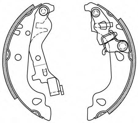 OPEN PARTS BSA204300 Комплект гальмівних колодок