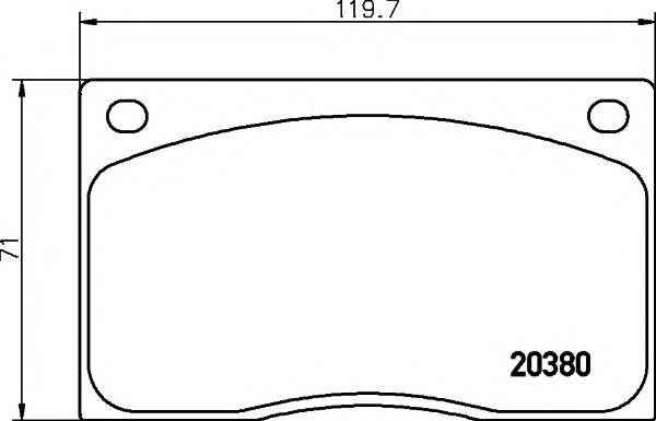 TEXTAR 2038001 Комплект гальмівних колодок, дискове гальмо