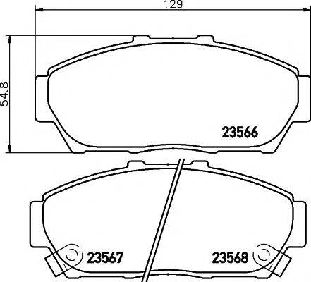 TEXTAR 2356601 Комплект гальмівних колодок, дискове гальмо