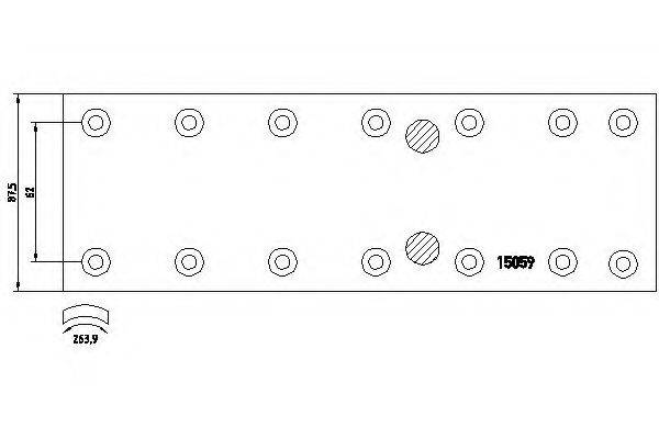 TEXTAR 1505901 Комплект гальмівних черевиків, барабанні гальма