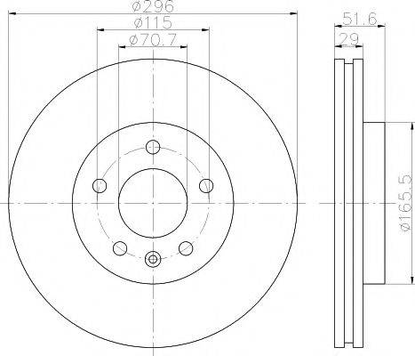 TEXTAR 92165400 гальмівний диск
