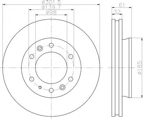 TEXTAR 92253403 гальмівний диск