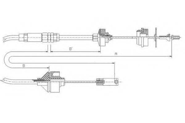 TEXTAR 58003300 Трос, управління зчепленням