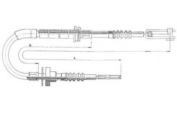 TEXTAR 58004000 Трос, управління зчепленням