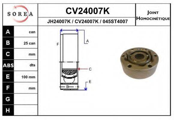 EAI CV24007K Шарнірний комплект, приводний вал
