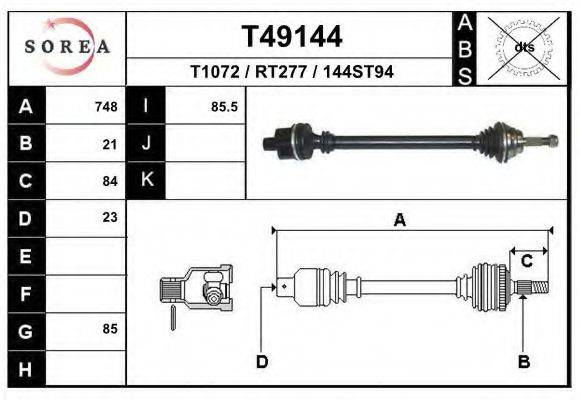 EAI T49144 Приводний вал