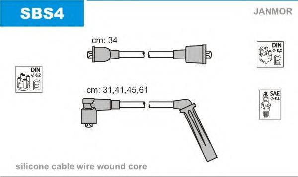 JANMOR SBS4 Комплект дротів запалювання