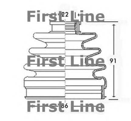 FIRST LINE FCB2342 Пильовик, приводний вал