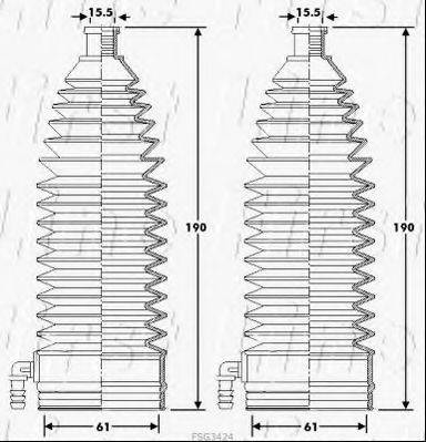 FIRST LINE FSG3424 Пильовик, рульове управління