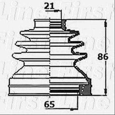 FIRST LINE FCB6145 Пильовик, приводний вал