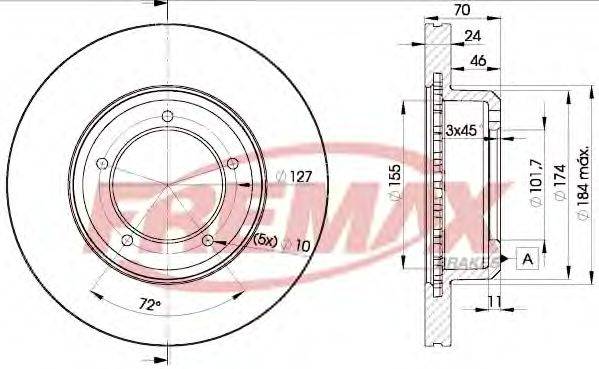 FREMAX BD0902 гальмівний диск