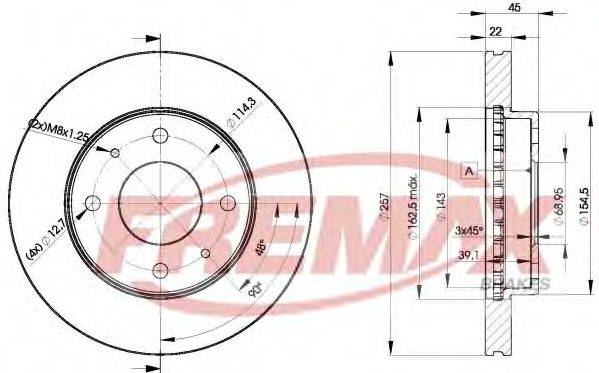 FREMAX BD2831 гальмівний диск