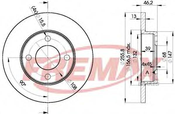 FREMAX BD3632 гальмівний диск