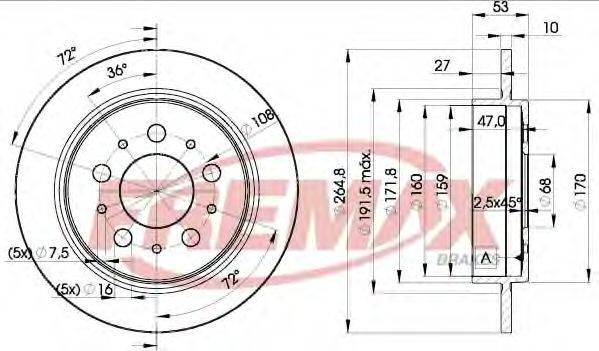 FREMAX BD9290 гальмівний диск