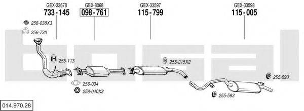 BOSAL 01497028 Система випуску ОГ