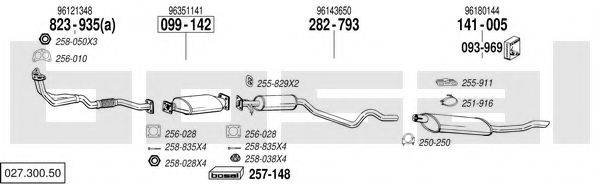 BOSAL 02730050 Система випуску ОГ