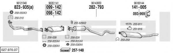 BOSAL 02797007 Система випуску ОГ