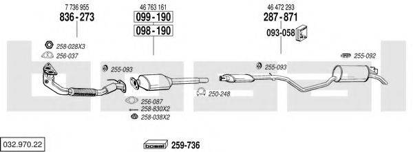 BOSAL 03297022 Система випуску ОГ