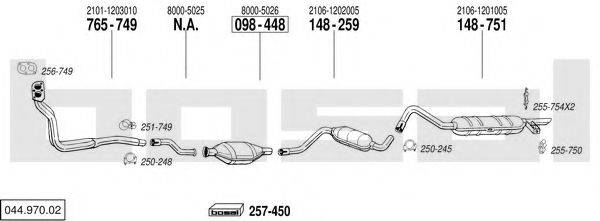 BOSAL 04497002 Система випуску ОГ