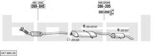 BOSAL 04798505 Система випуску ОГ