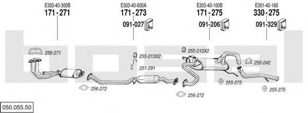 BOSAL 05005550 Система випуску ОГ