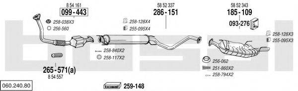 BOSAL 06024080 Система випуску ОГ