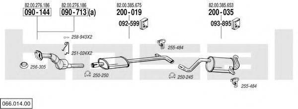 BOSAL 06601400 Система випуску ОГ
