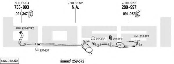 BOSAL 06624850 Система випуску ОГ
