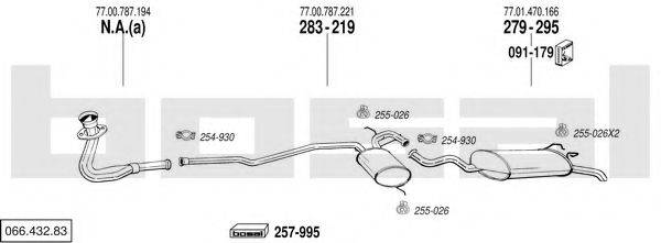BOSAL 06643283 Система випуску ОГ