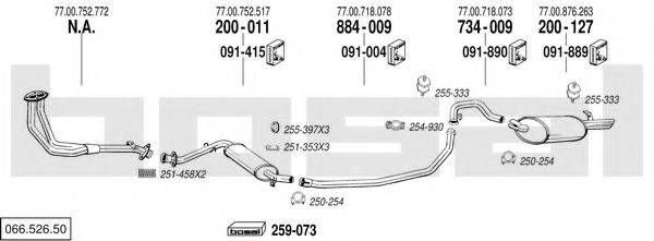 BOSAL 06652650 Система випуску ОГ
