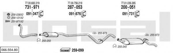 BOSAL 06655480 Система випуску ОГ