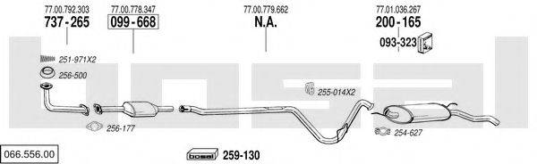 BOSAL 06655600 Система випуску ОГ