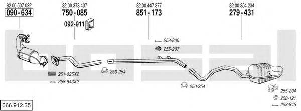 BOSAL 06691235 Система випуску ОГ