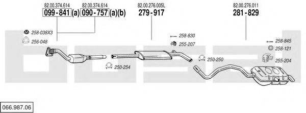 BOSAL 06698706 Система випуску ОГ