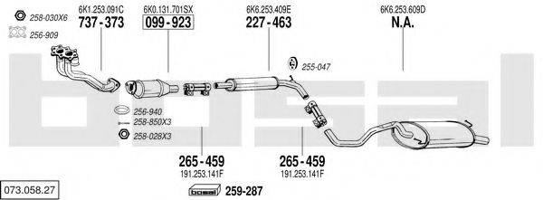 BOSAL 07305827 Система випуску ОГ