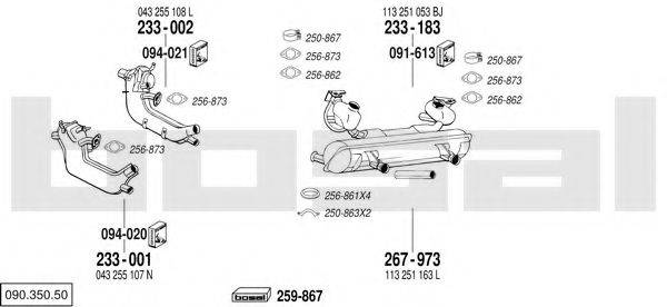 BOSAL 09035050 Система випуску ОГ