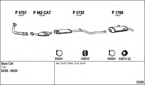 FENNO CI202 Система випуску ОГ