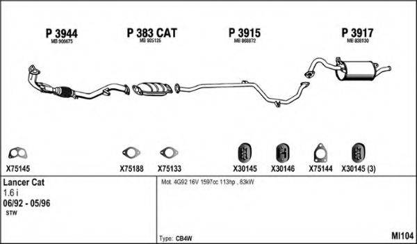 FENNO MI104 Система випуску ОГ