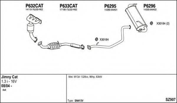 FENNO SZ907 Система випуску ОГ