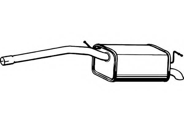 FENNO P7132 Глушник вихлопних газів кінцевий